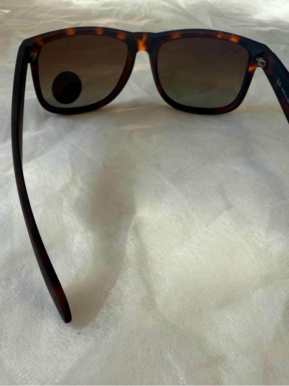 Ray-Ban Tortoiseshell Square Sunglasses with Brown Gradient Lenses